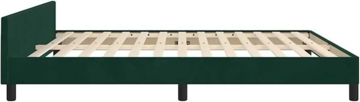 Velvet Bed Frame with Adjustable Headboard - Image 3