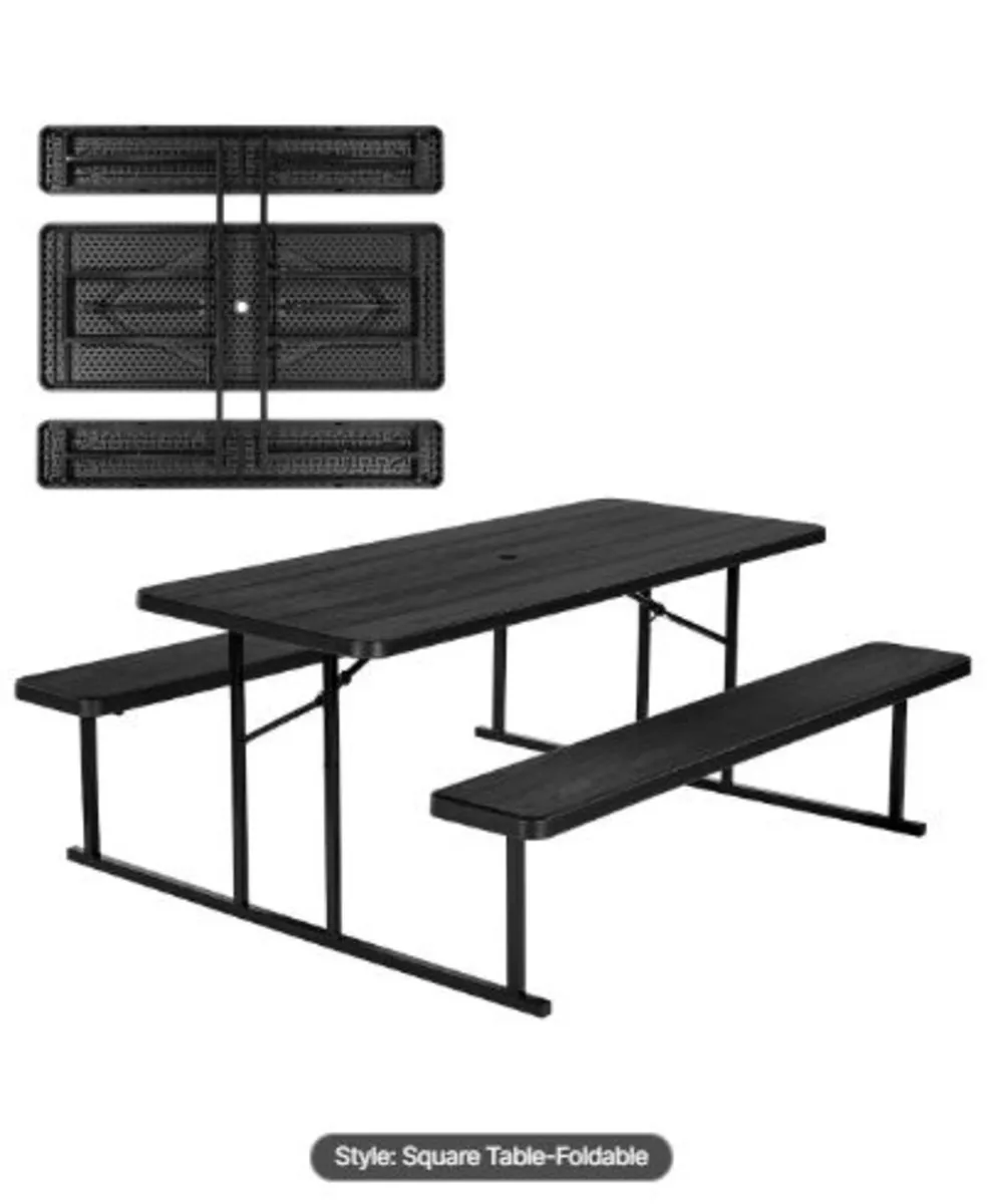 Foldable Picnic Table, 6 FT Folding Picnic Tables - Image 1