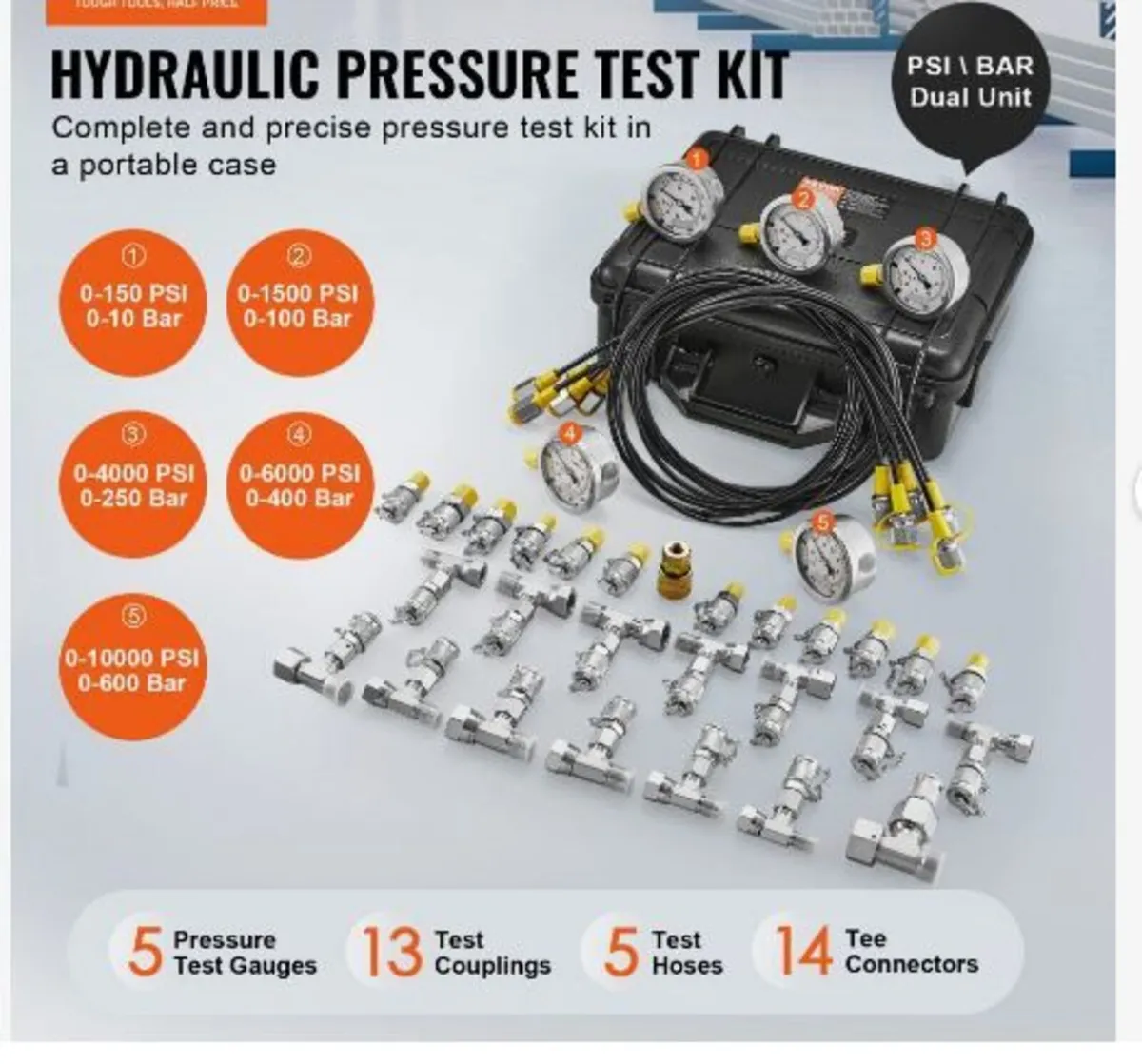 Hydraulic Pressure Test Kit, - Image 3