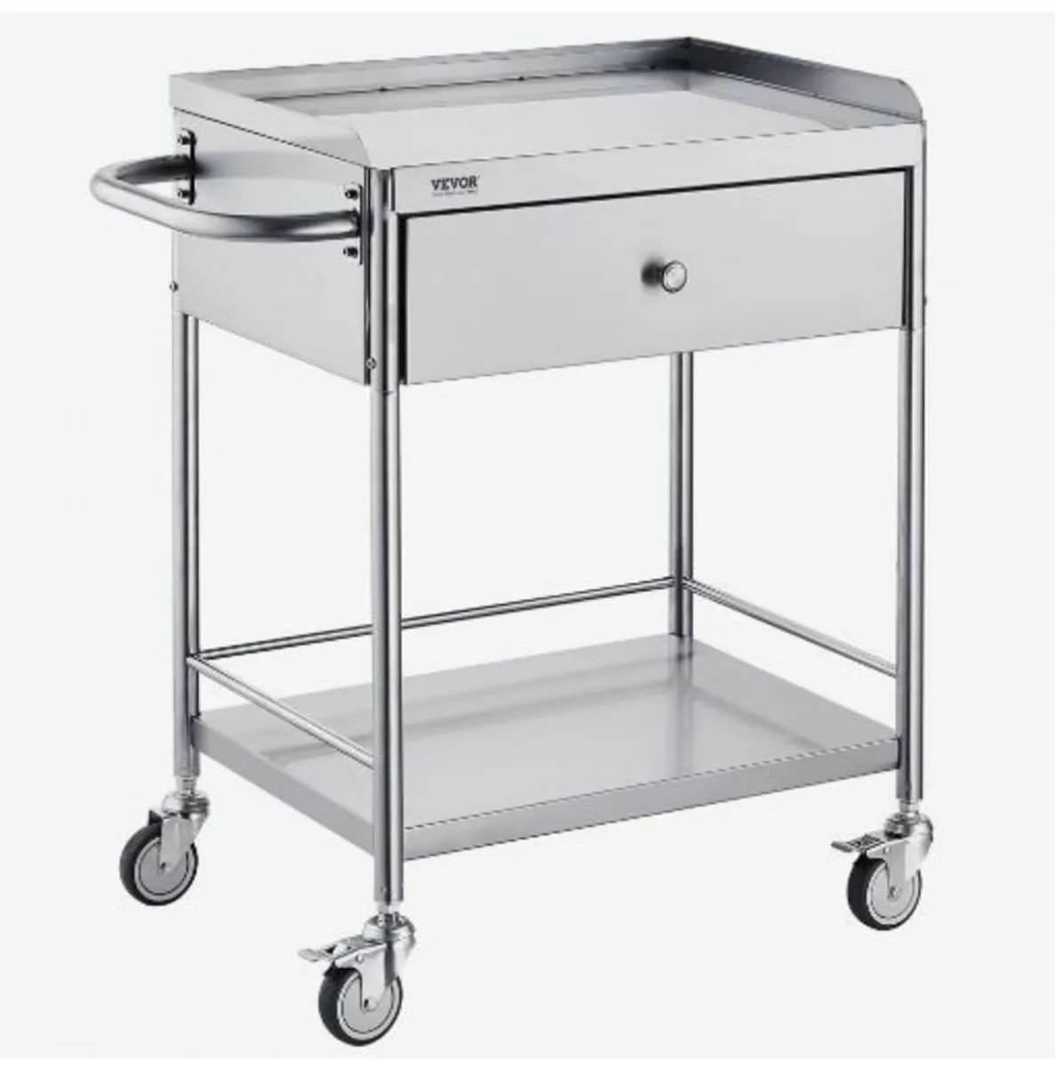 Medical Cart, 2 Layers Stainless Steel - Image 1