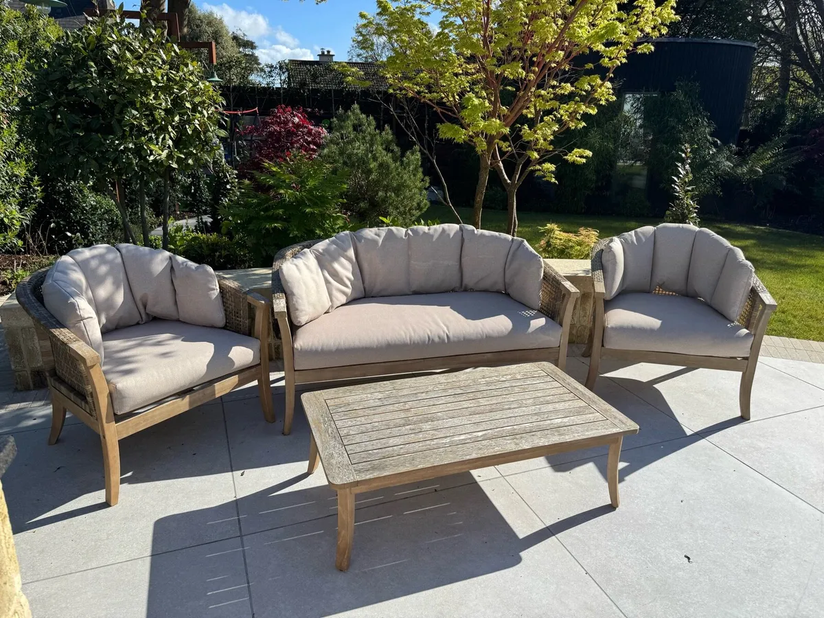 Ashmore garden sofa, 2 armchairs and coffee table - Image 2