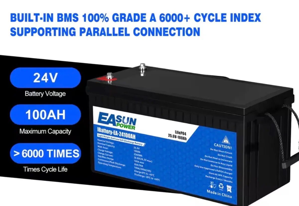 New LiFePo4 Battery 100AH 24v - Image 1