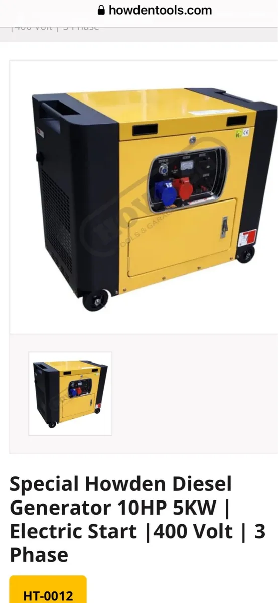 Special Howden Diesel Generator 10HP 5KW Electric - Image 1