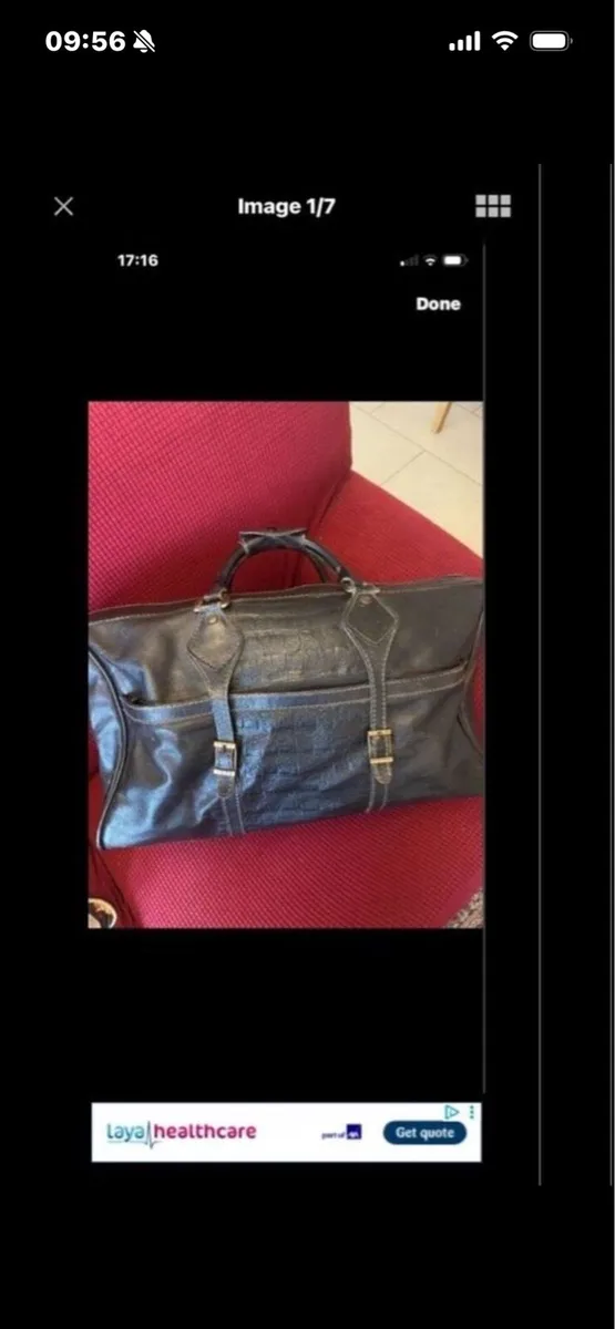 Large Leather Hold All - Image 1