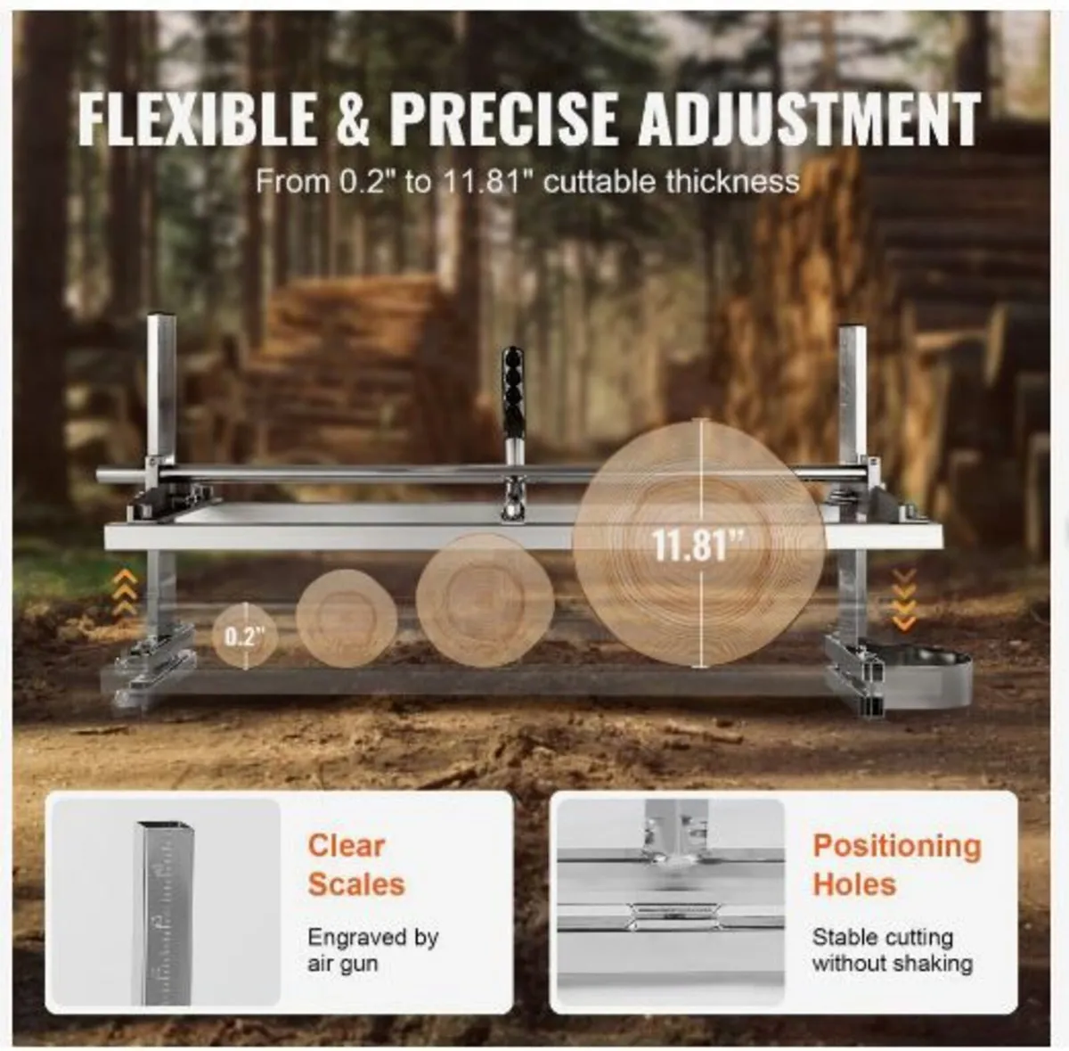 Portable Sawmill 35.6cm-91.4cm Guide Bar - Image 2