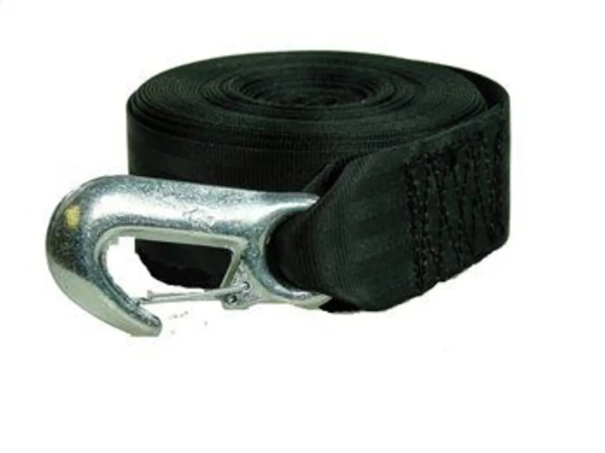 New Trailer winch strap inc hook.
