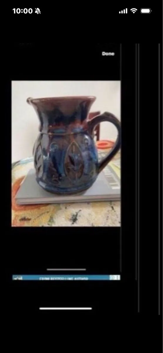Colm Dr Ris Celtic Pottery Jug - Image 1