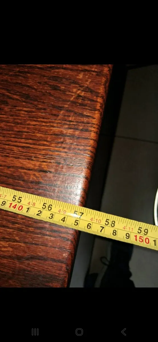 Oak table with 6 chairs - Image 3