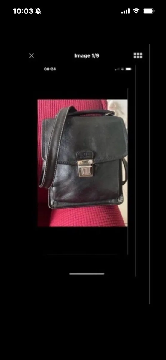 Hexagons Leather Shoulder Bag - Image 1