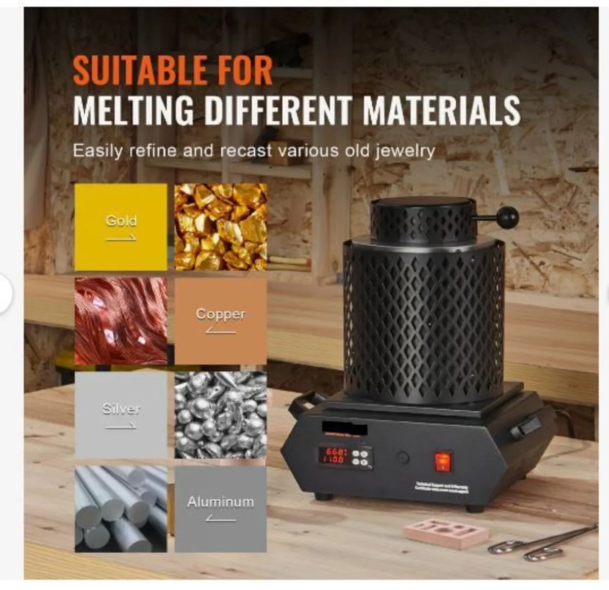 Gold Melting Furnace, 1350W - Image 4