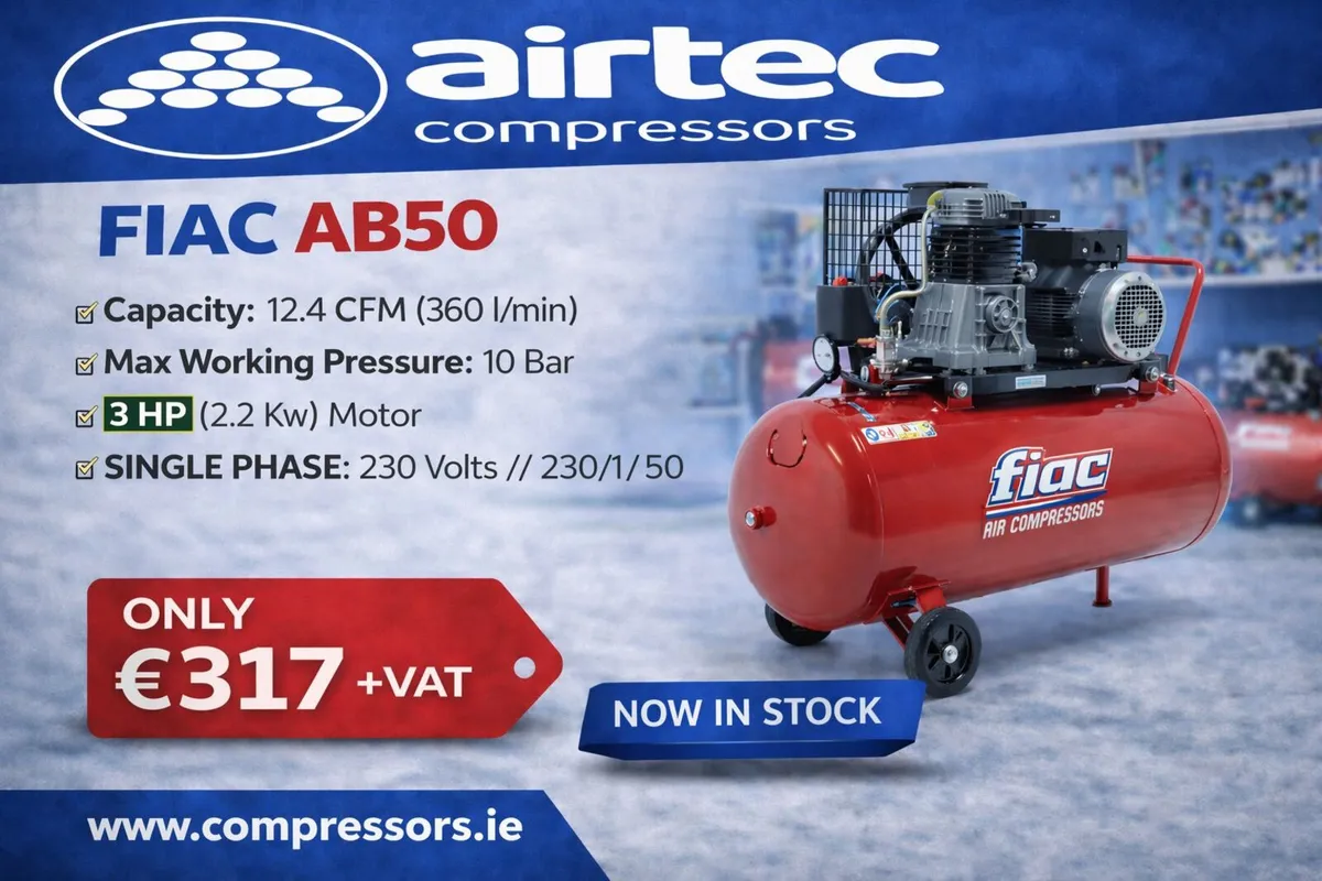 COMPRESSOR - 3HP - 50L - IN STOCK TODAY - Image 1