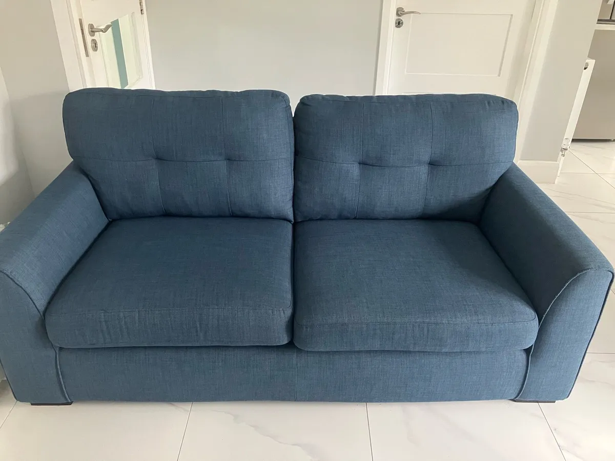 3 Seater Navy Sofa - price reduced - Image 1
