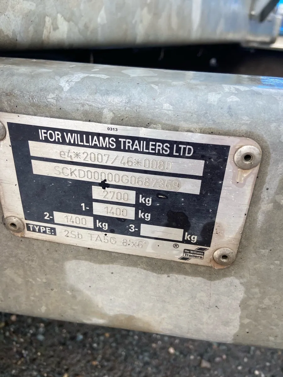 Trailer Ifor Williams 8x6 €6995 - Image 4