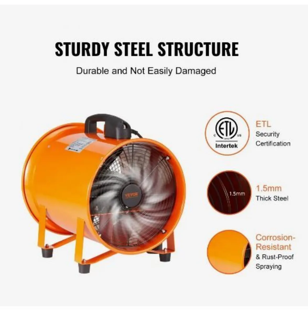 Portable Ventilator, 304.8mm Heavy Duty - Image 3