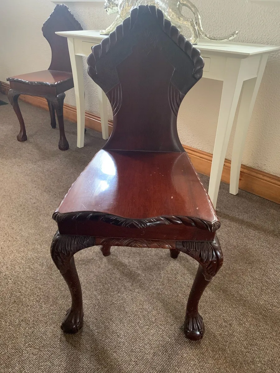 2 hall chairs electric fire barstool - Image 1