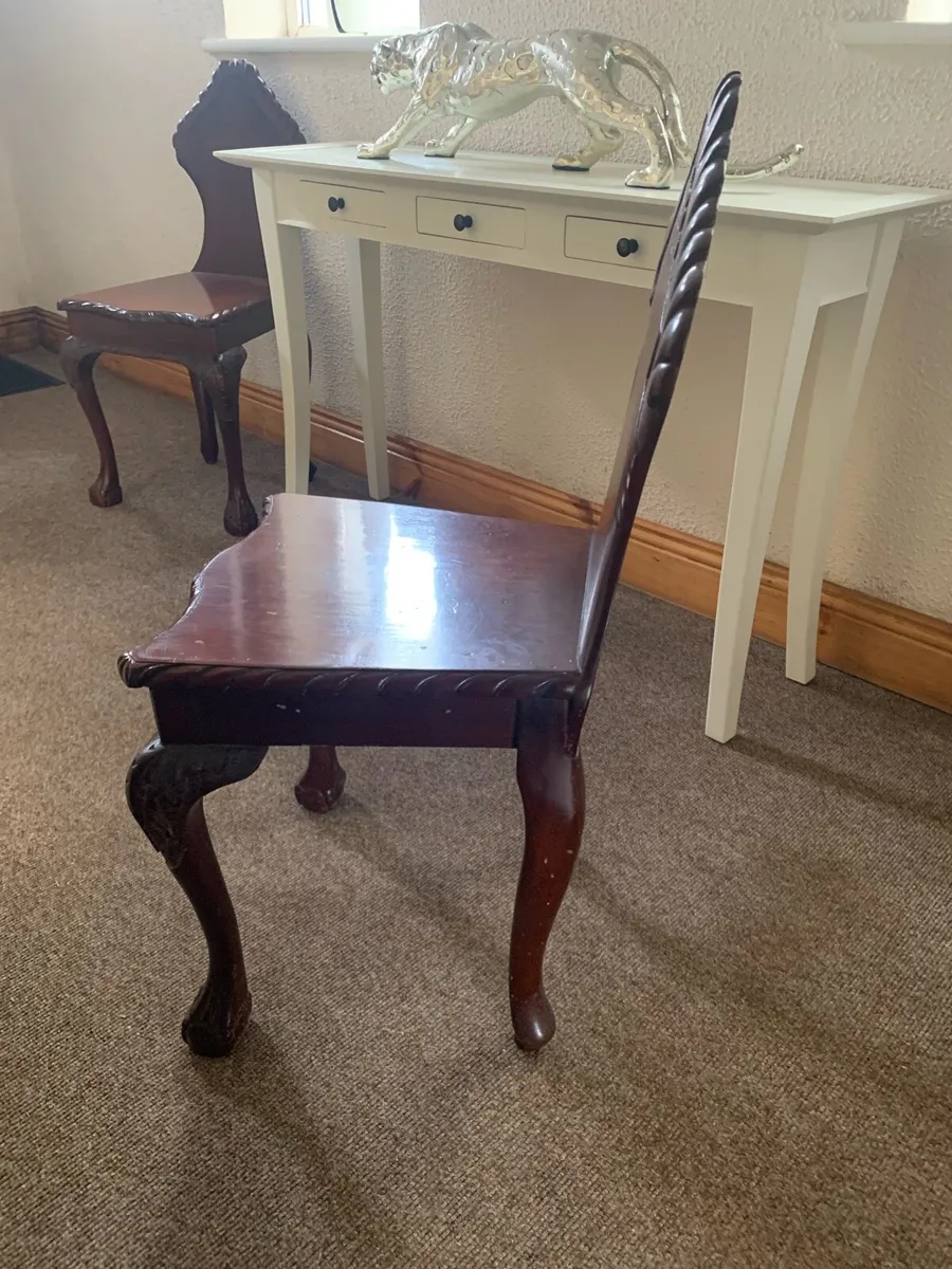 2 hall chairs electric fire barstool - Image 2