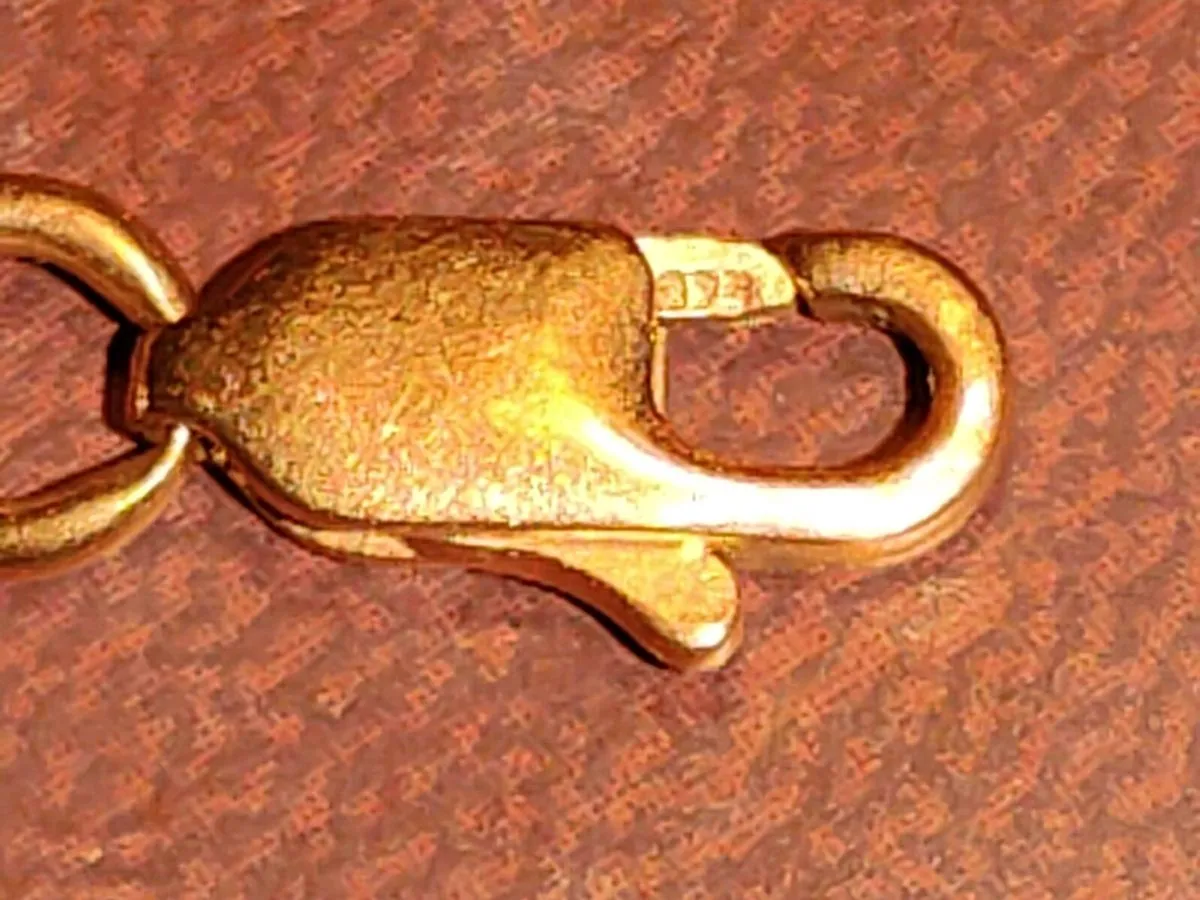 CHUNKY T-BAR ,9CT Gold 8.72g 8"Long HEAVY Bracelet - Image 3