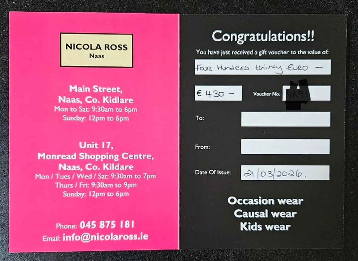 Nicola Ross Gift Voucher