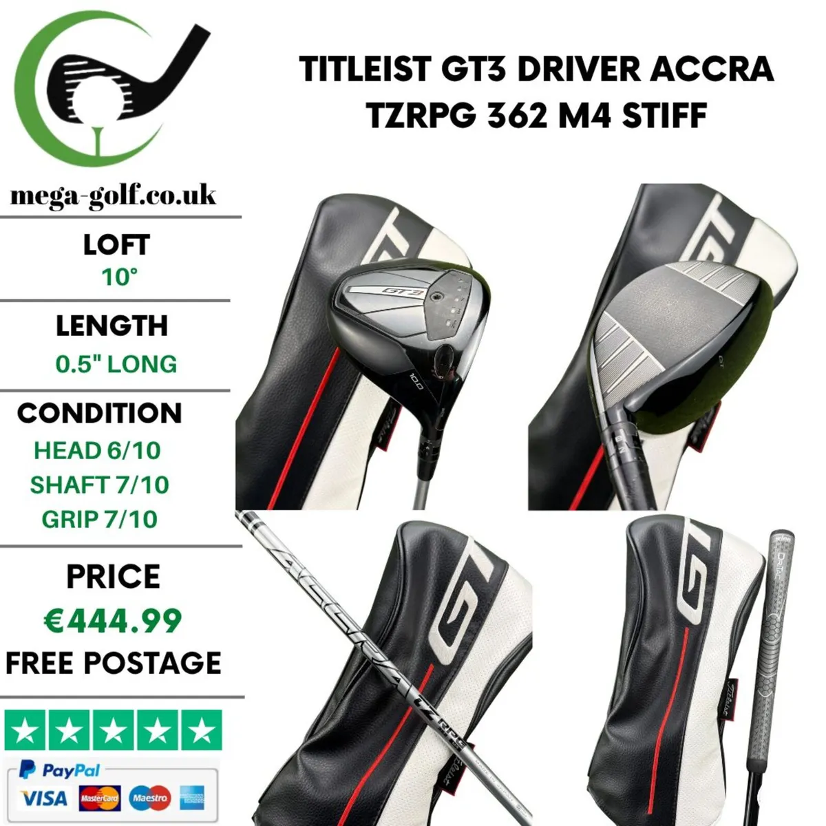 Titleist GT3 Driver / 10° / Stiff - Image 1