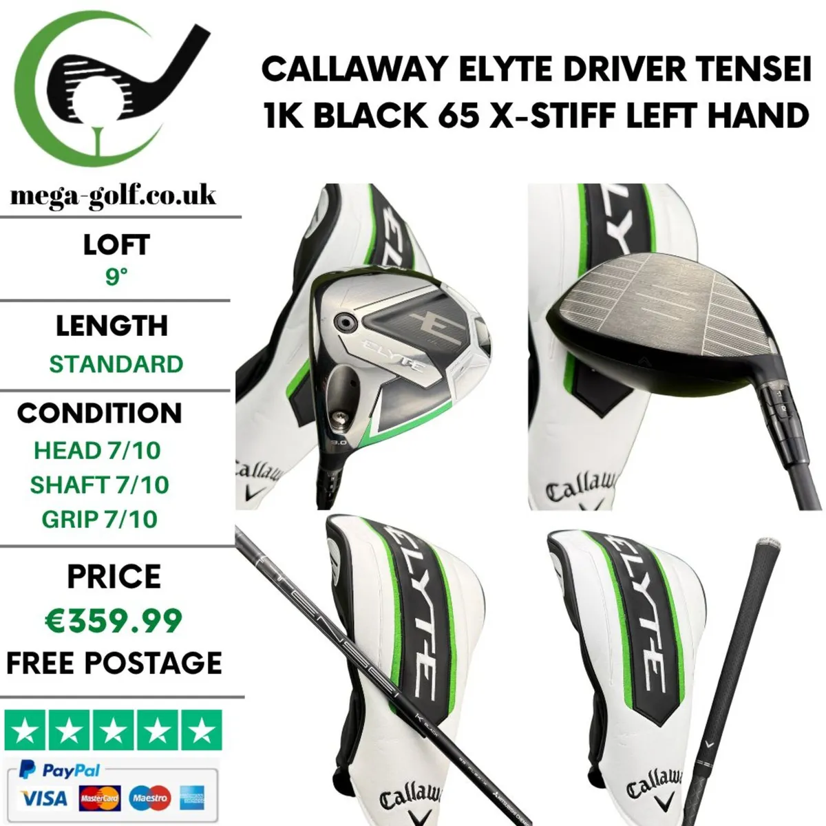 Callaway Elyte Driver / 9° / X-Stiff / Left Hand - Image 1