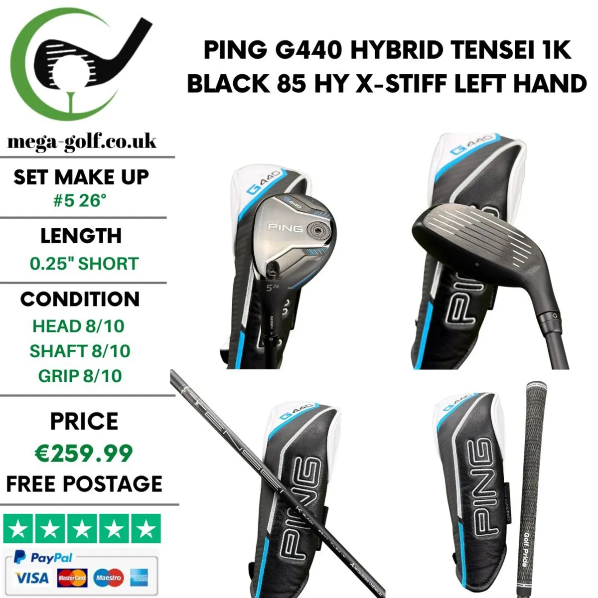 Ping G440 Hybrid / #5 26° / X-Stiff / Left Hand - Image 1