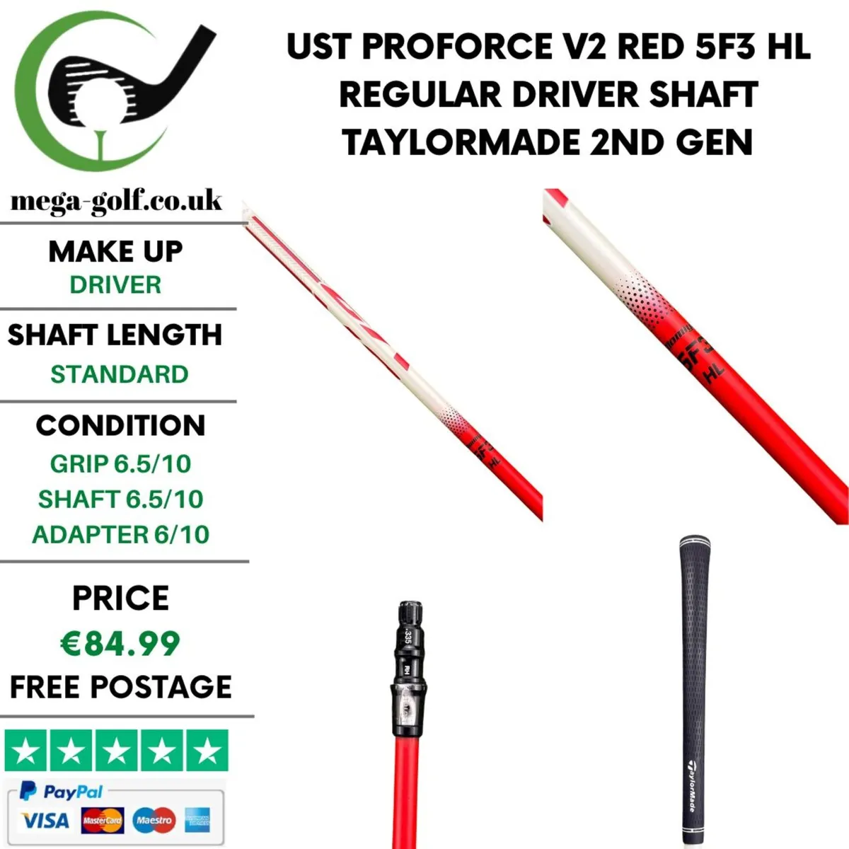UST Proforce V2 Red 5F3 HL Regular Driver Shaft - Image 1