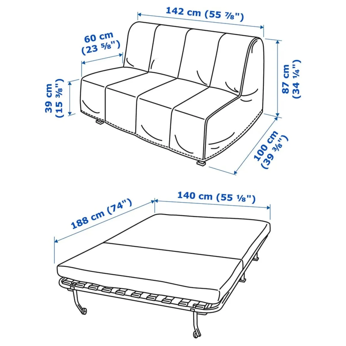 Ikea Lycksele Lomas Sofa Bed - Image 3