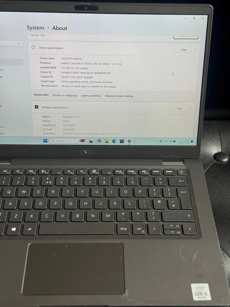 Dell Latitude 7310 Laptop i5/16GB/256SSD/FHD - Image 3