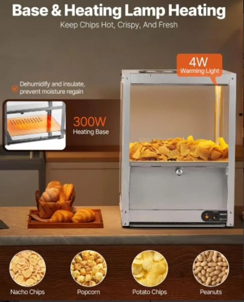 Commercial Nacho Chip Warmer, 80L Chip Warmer - Image 2