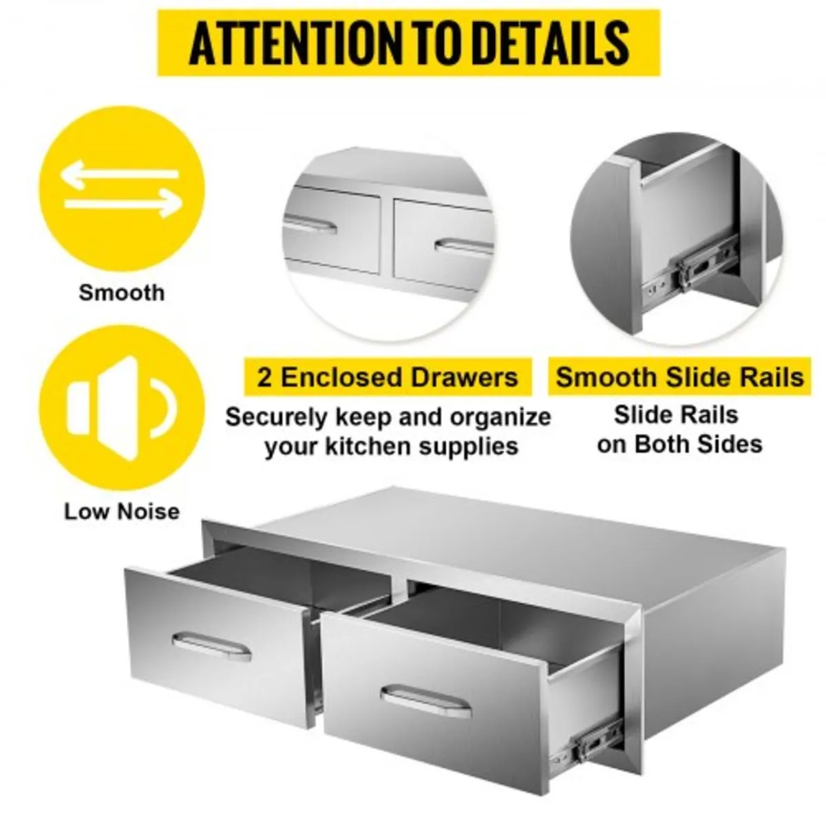 Outdoor Kitchen Drawers 30" W x 10" H x 20" D, - Image 3