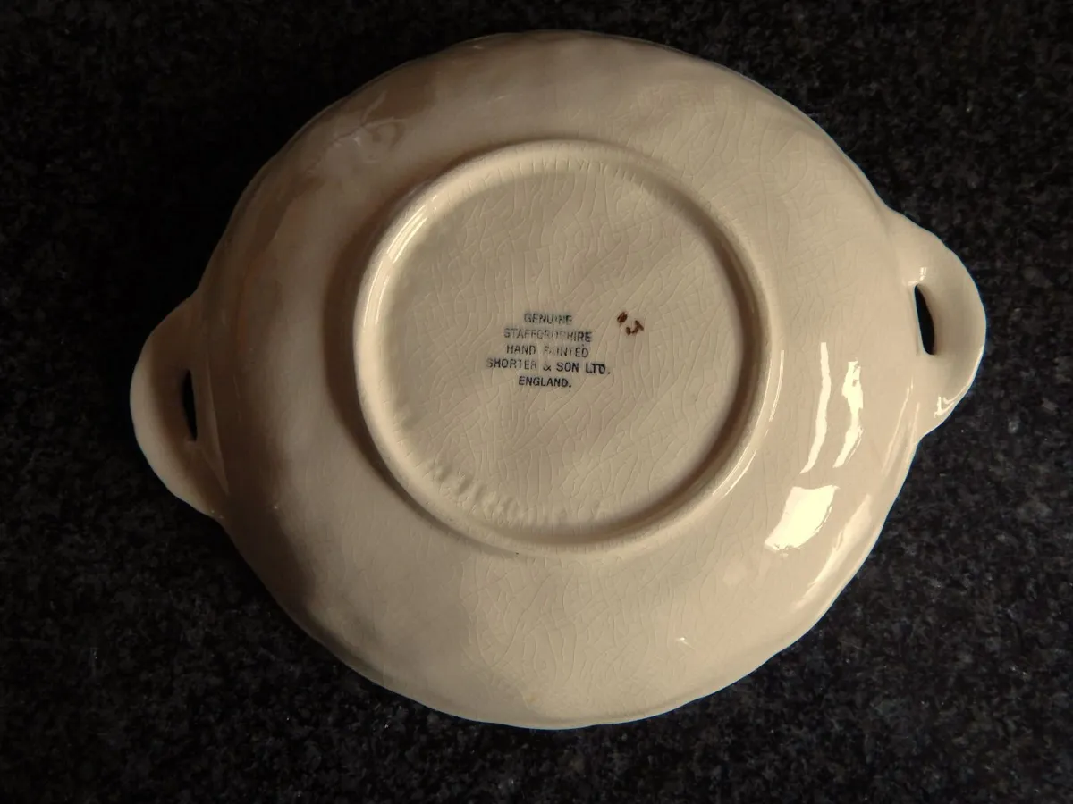 Staffordshire Hand Painted Dish by Shorter & Son - Image 3