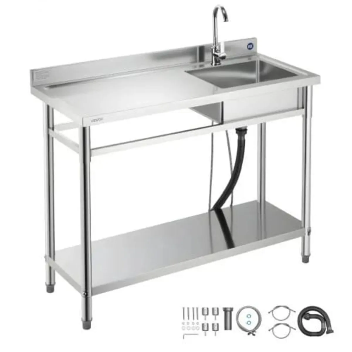 Stainless Steel Utility Sink, Free Standing Single - Image 1