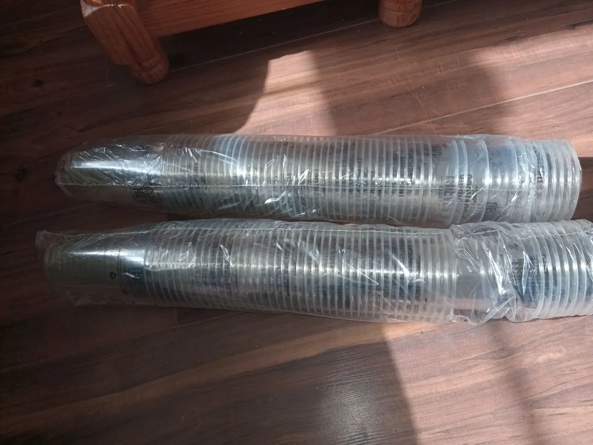 55 GLASSES & 150 NEW PLASTIC PINT GLASSES - Image 2