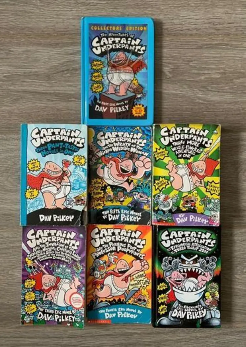 7 Captain Underpants Books - Children's Books