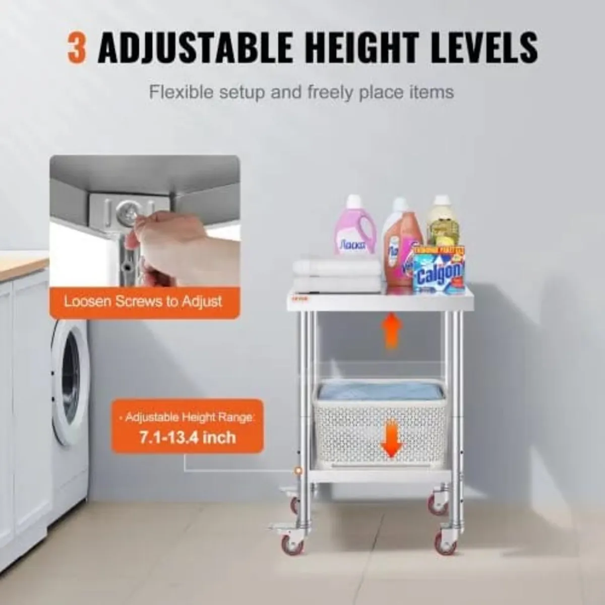 Stainless Steel Work Table 24 x 18 x 34 Inch, 700 - Image 4