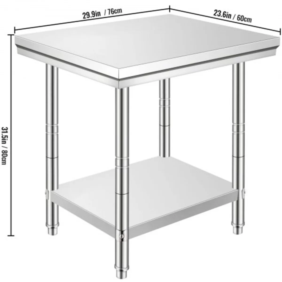 Stainless Steel Prep Table, 24 x 30 x 31 Inch, 700 - Image 4