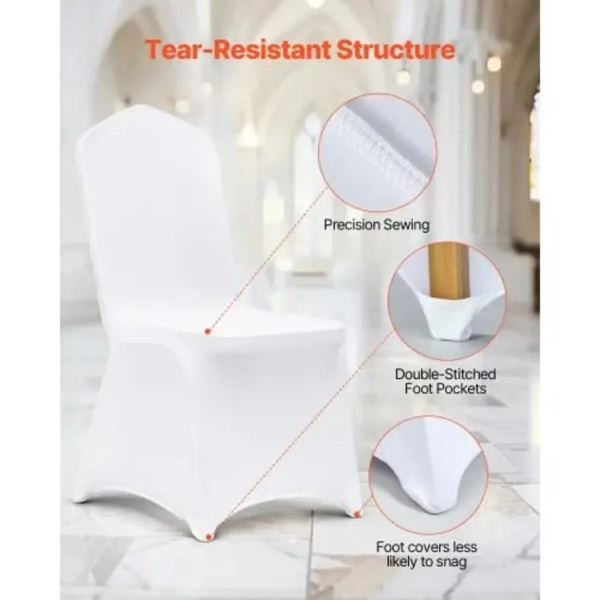 Stretch Spandex Folding Chair Covers, Universal Fi - Image 3