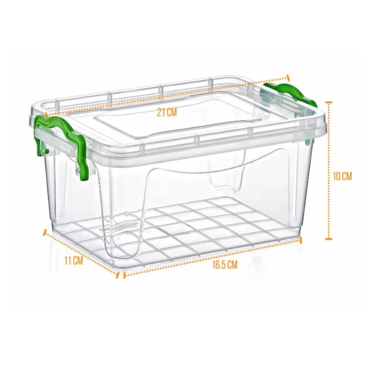 5x Clear Storage Boxes