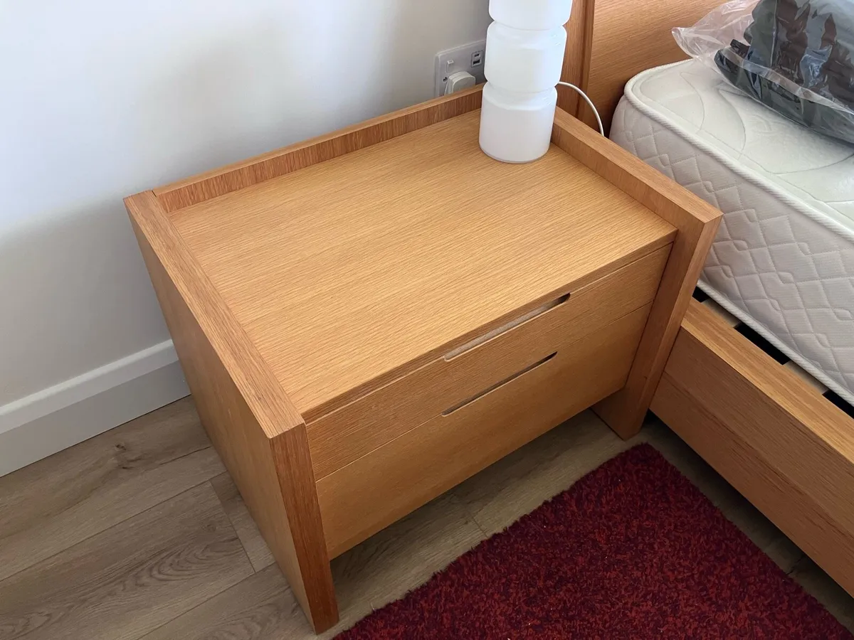 Oak effect bedside Locker (x2) - Image 1