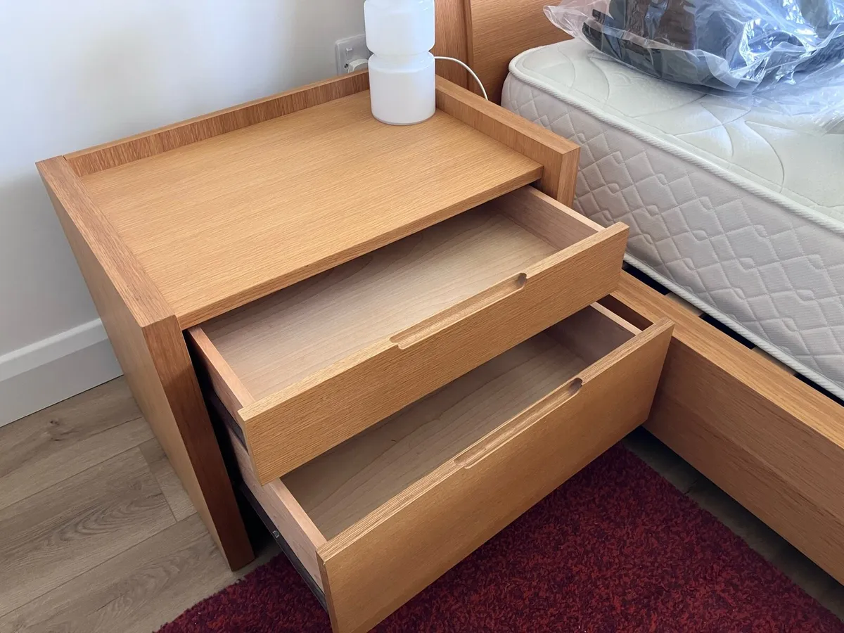 Oak effect bedside Locker (x2) - Image 2