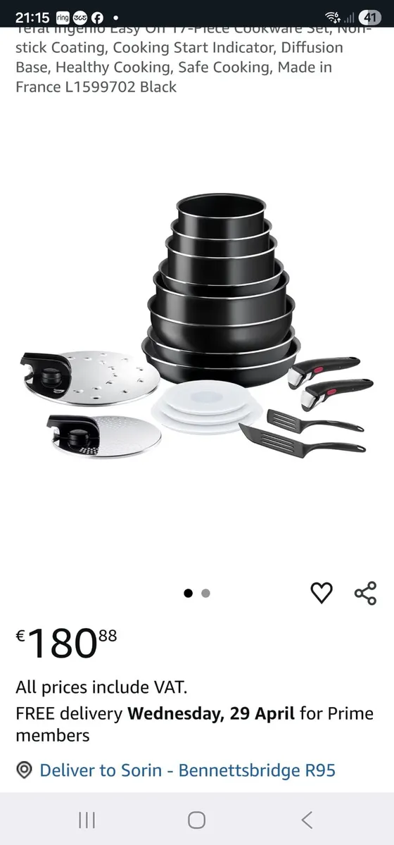 17 piece tefal cookware set - Image 2