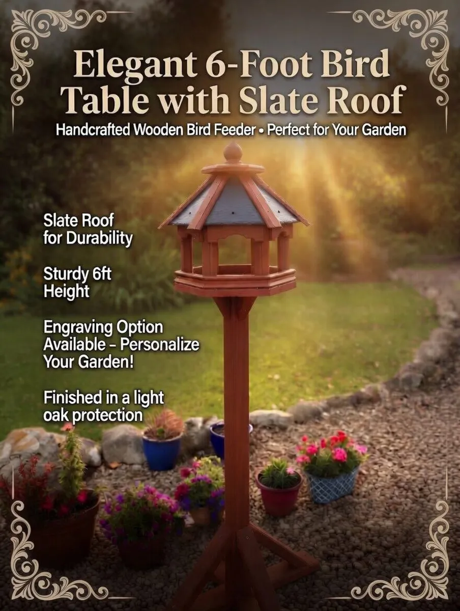 Bird Table feeders Slated Roof - colour choices. - Image 3