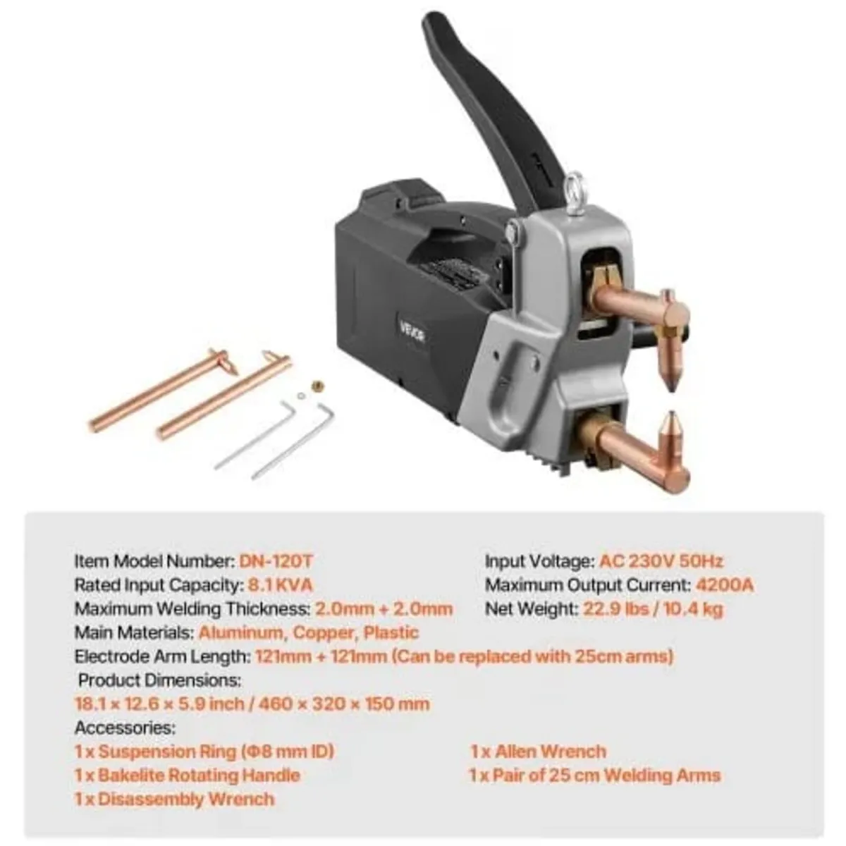 Portable Spot Welder, 4mm Thick Spot Welder Machin - Image 4