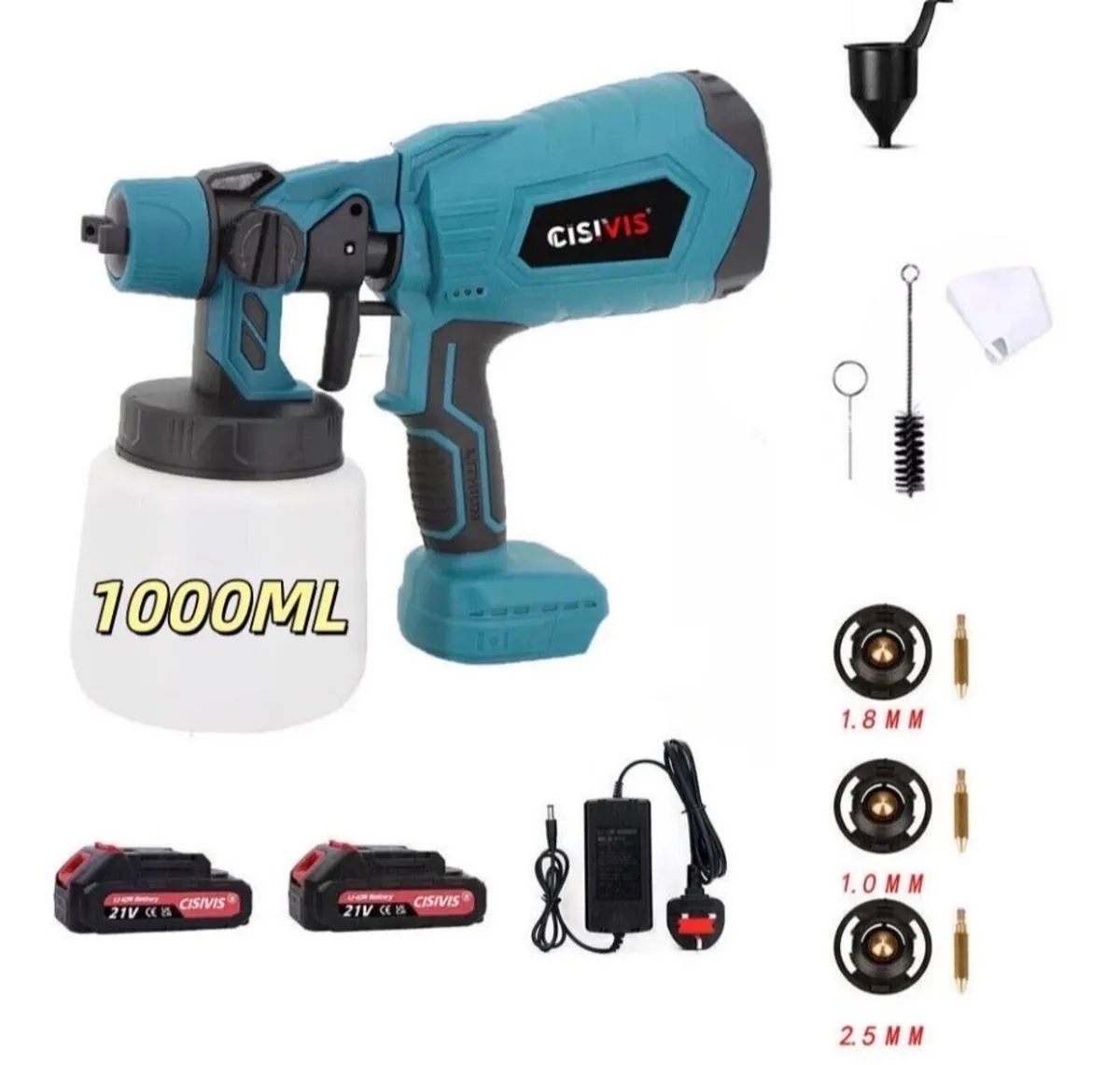 NEW Cordless Paint Sprayer Fence Wall HVLP 21V - Image 1