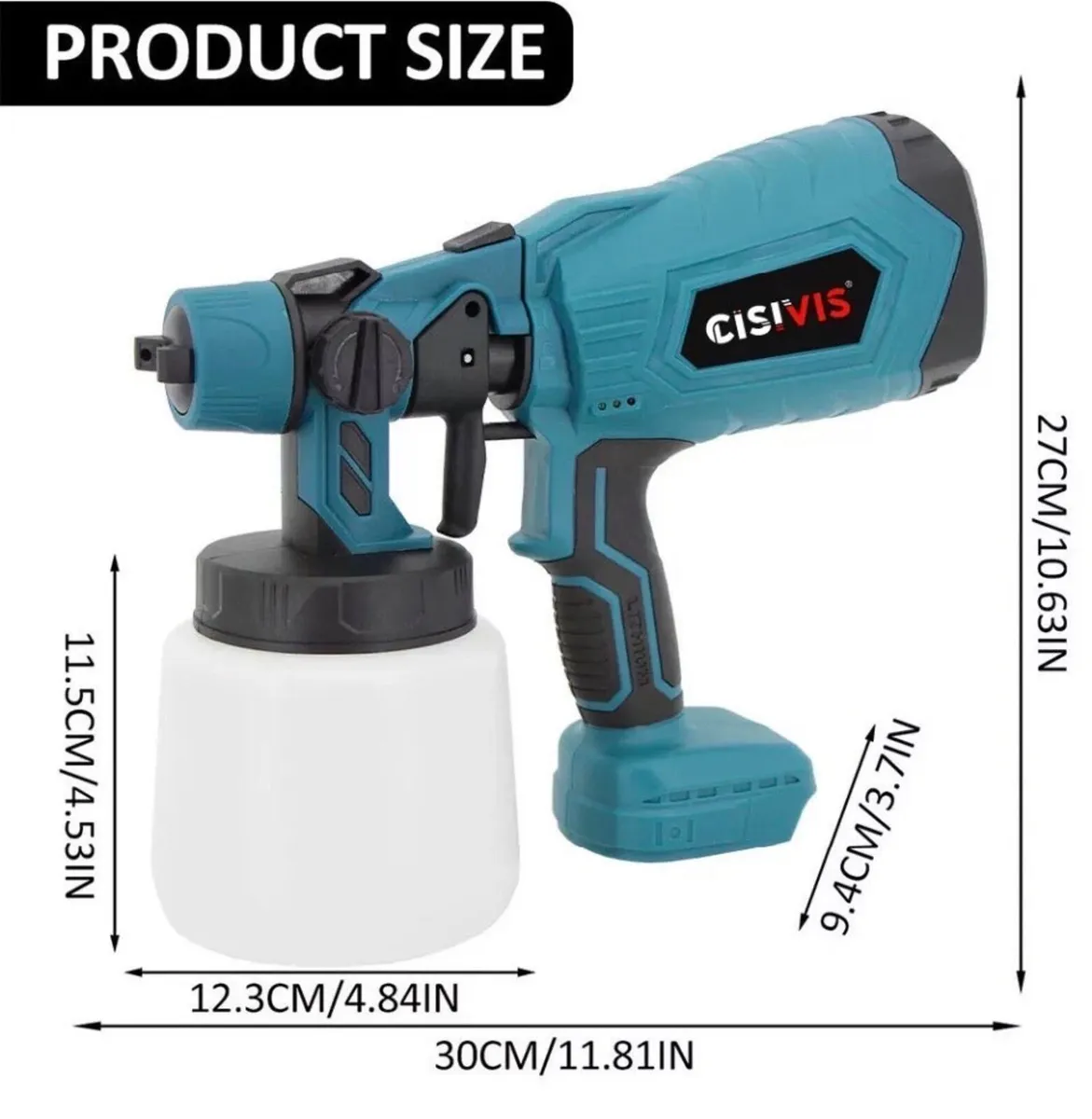 NEW Cordless Paint Sprayer Fence Wall HVLP 21V - Image 2