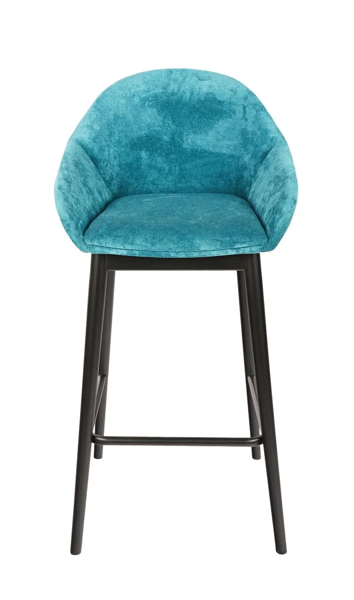 Azure Haven Armrest Stool – Luxurious Blue Bucket - Image 4