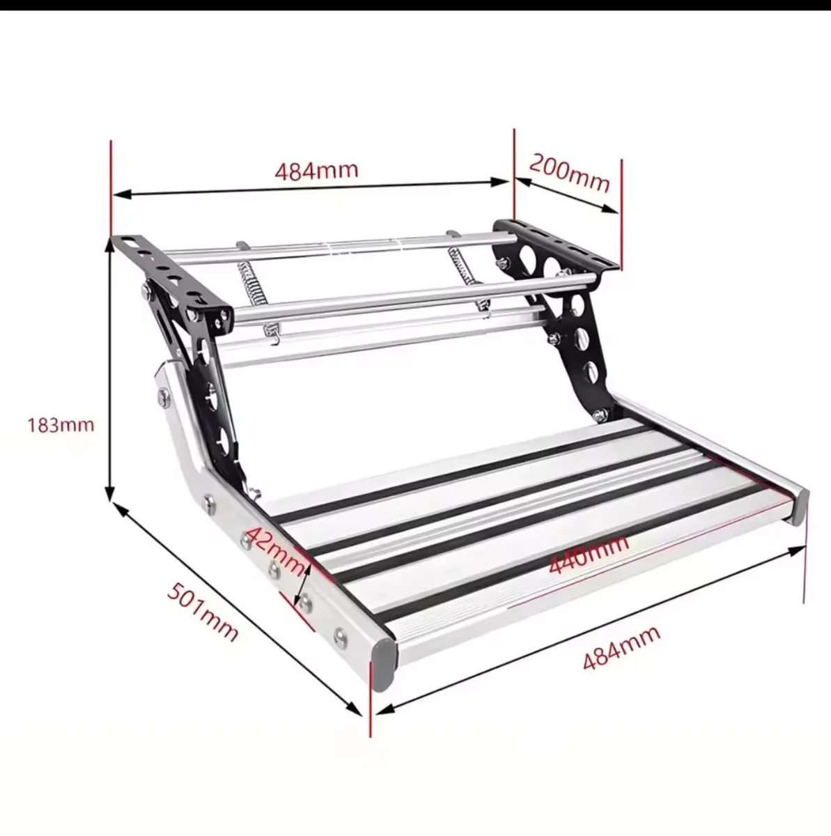 Folding Ladder Step Motorhomes Aluminum - Image 1