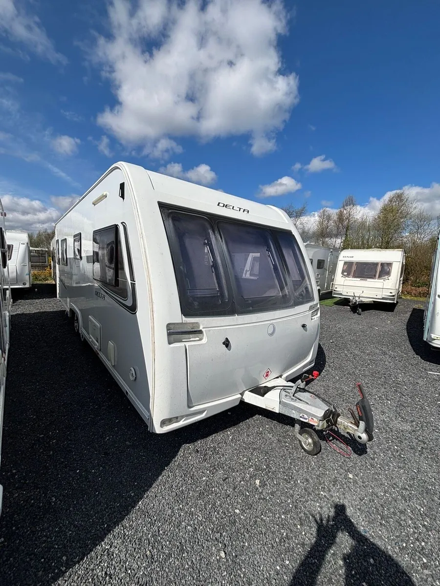 2014 Lunar 4 Berth Fixed Island Bed Caravan - Image 2