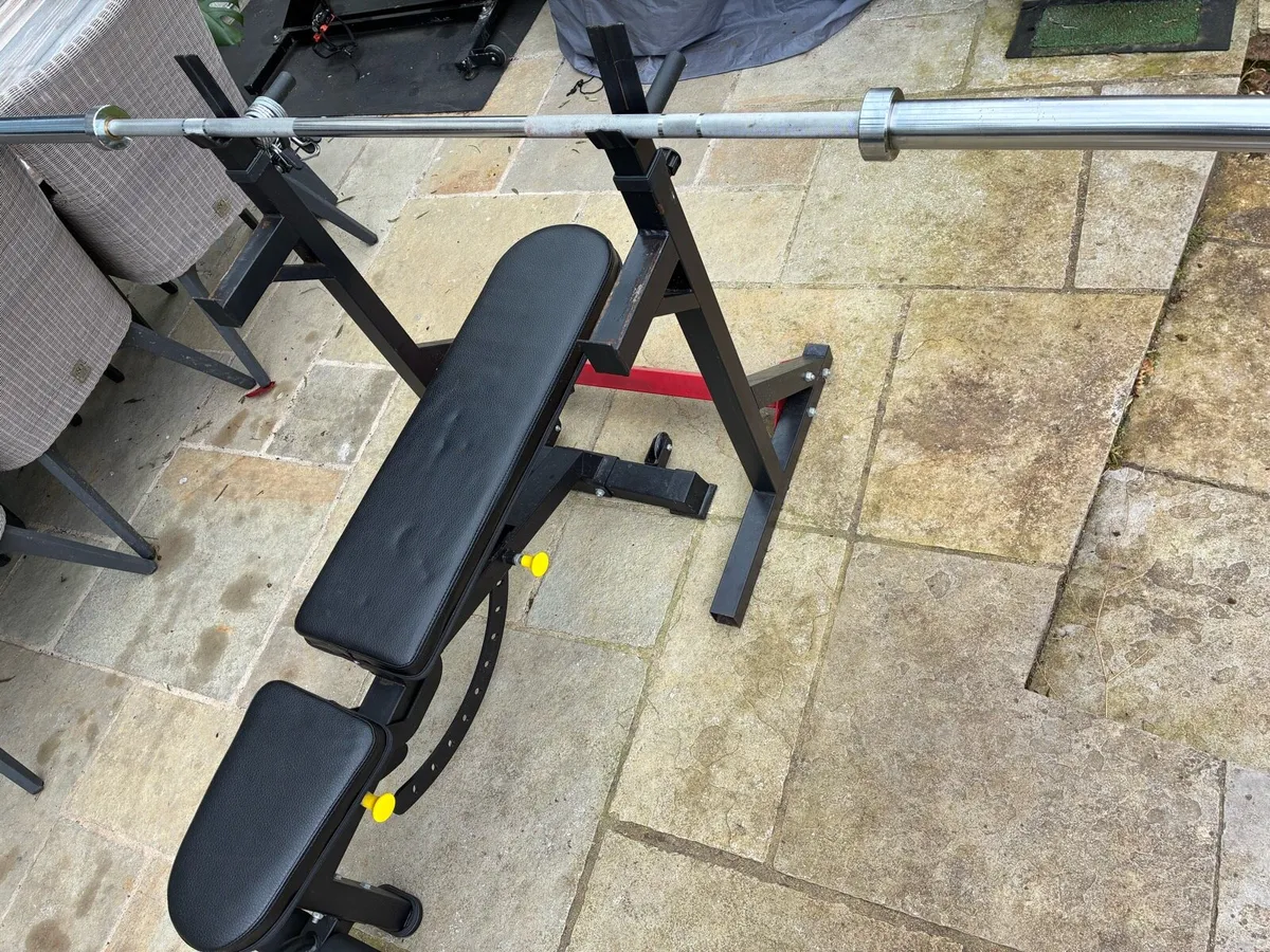 Home Gym Set-Up (Bench, Rack, Olympic Barbell) - Image 1