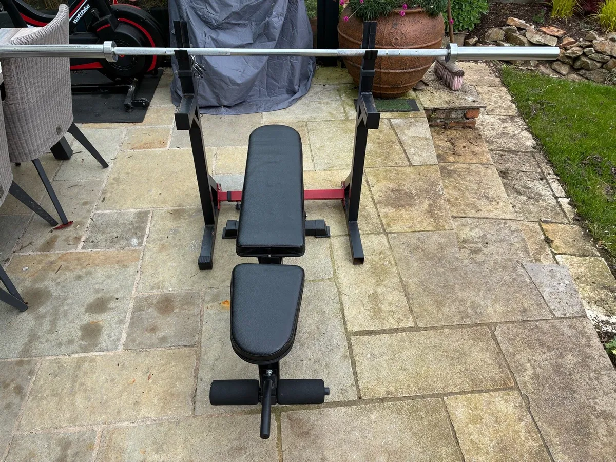 Home Gym Set-Up (Bench, Rack, Olympic Barbell) - Image 2